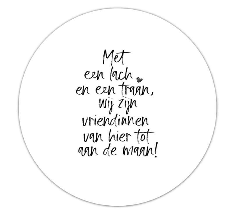 Winkeltje van Anne muurcirkel Met een een lach en een traan
