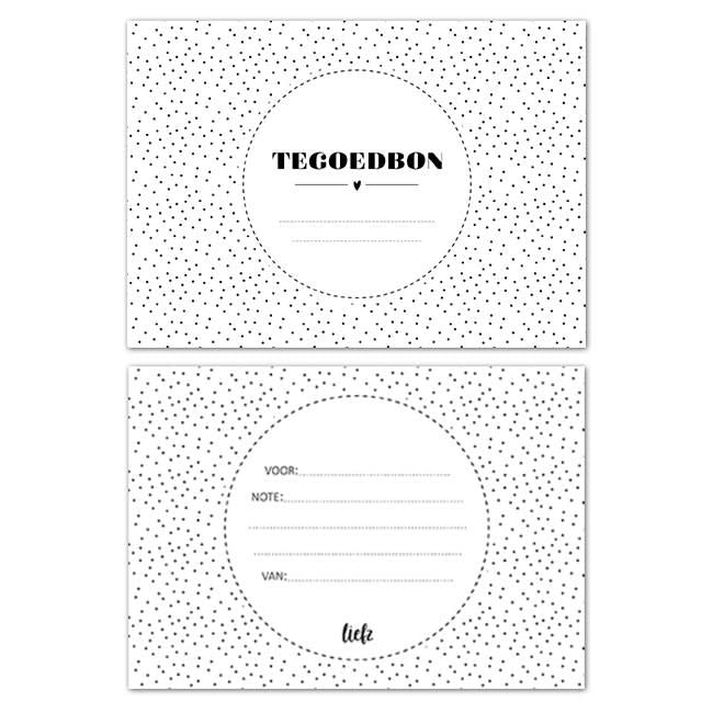 Liefz: Tegoedbon | Blanco zonder envelop