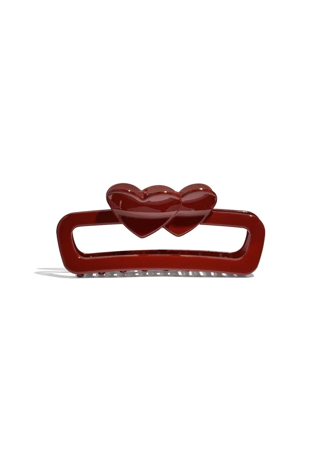 Yehwang: haarclip 2 harten - bordeaux