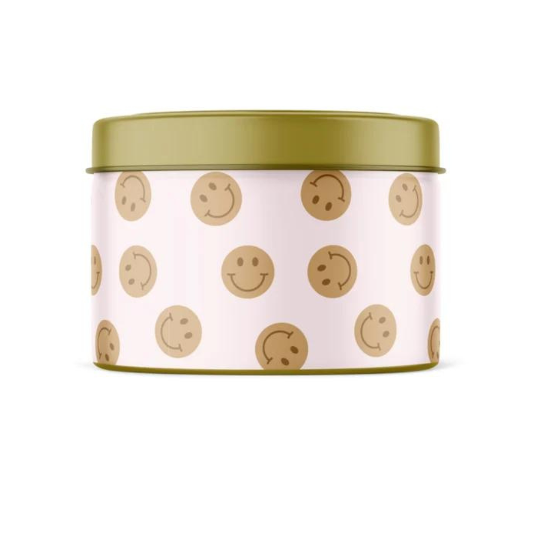 Stationery & gift: Geurkaars in blik | Smile brown