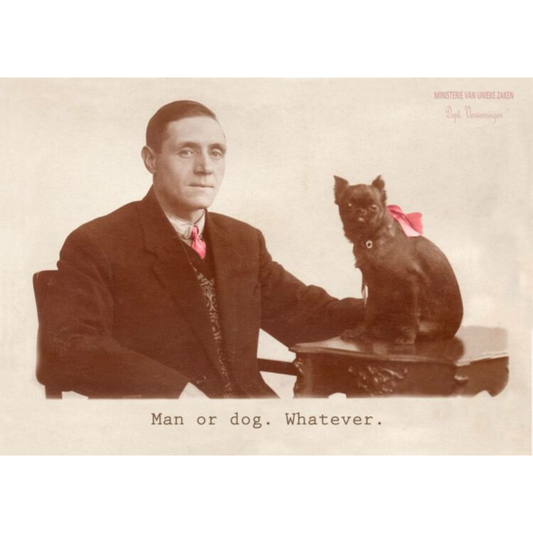 Ministerie van unieke zaken: kaart a6 - Man or dog. Whatever