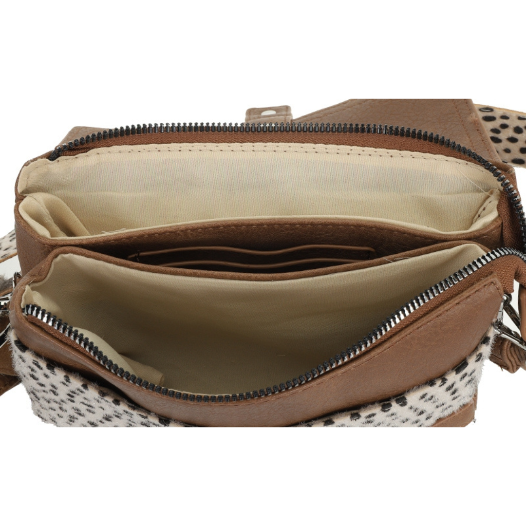 I'm dutch: Handtas - schoudertasje Bremen - Camel dot