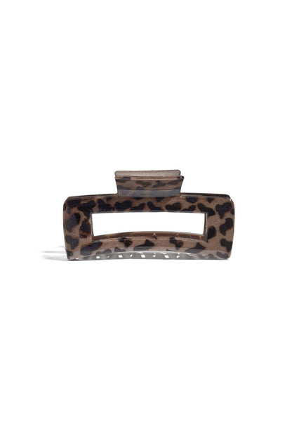 Yehwang: haarclip printje - koffiebruin