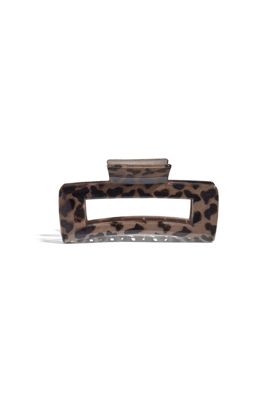 Yehwang: haarclip printje - koffiebruin