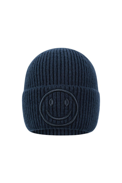 Yehwang: muts smiley '25 - donkerblauw