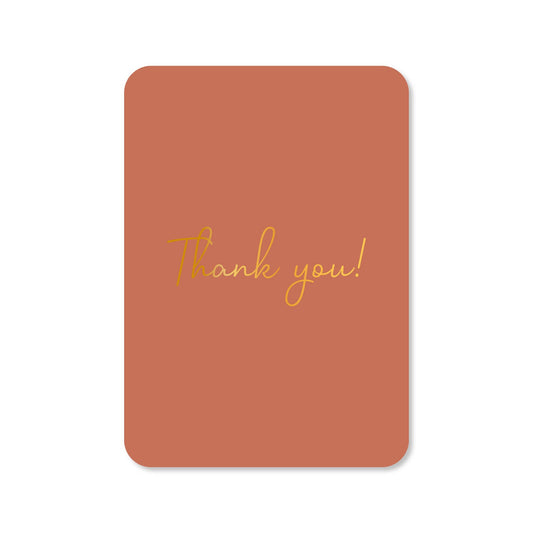 Kaartjes van Maaike: Kaartje a6 - Thank you! (met goudfolie)