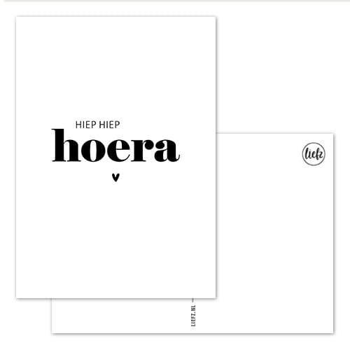 Liefz: Kaart a6  | Hiep hiep hoera
