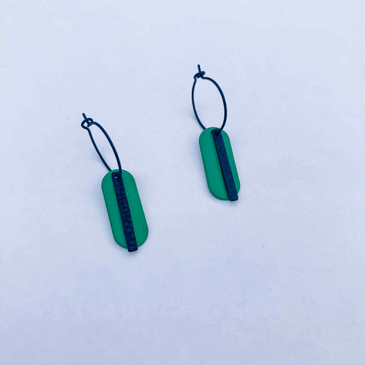 Le marché sucré: oorbellen zwart en groen