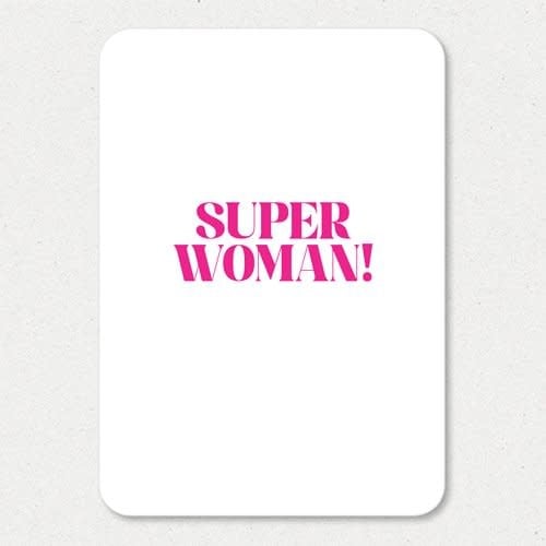 Liefz: kaart a6 - Super woman (roze)