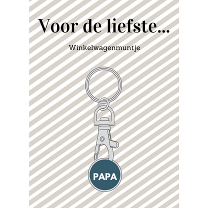 The Big gifts: Winkelwagenmunt/sleutelhanger - voor de liefste papa