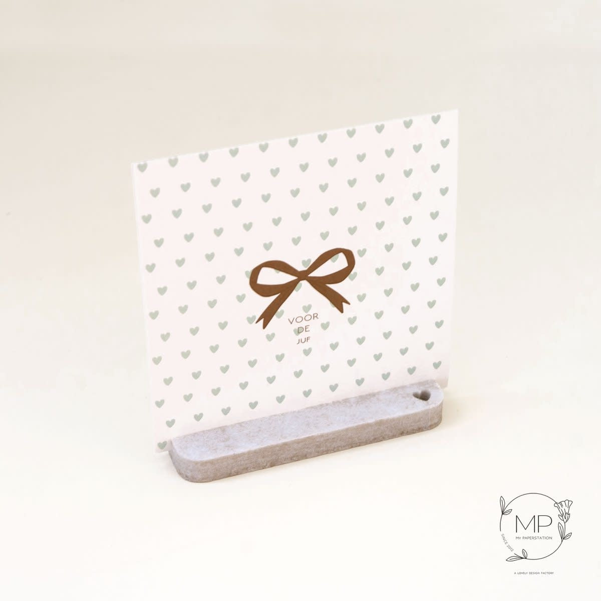 My paperstation:  Complimentjes voor de juf