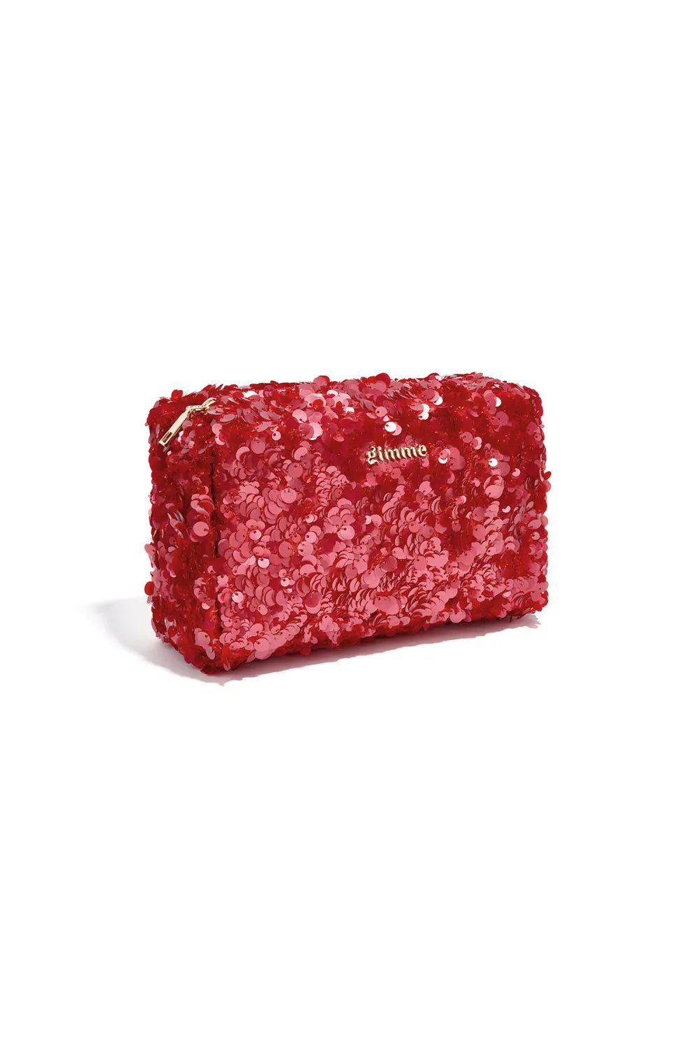 Make-up tas met pailletten - rood
