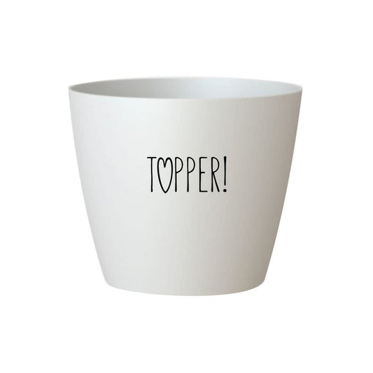 Sproetiz: Bloempotje 'Topper' - wit