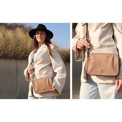 I'm dutch: Handtas - schoudertasje Madrid - Camel