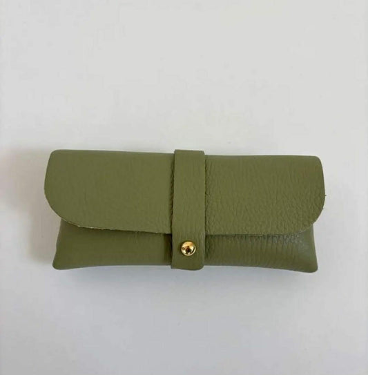 Wauw: Zonnebriltasje leder - groen