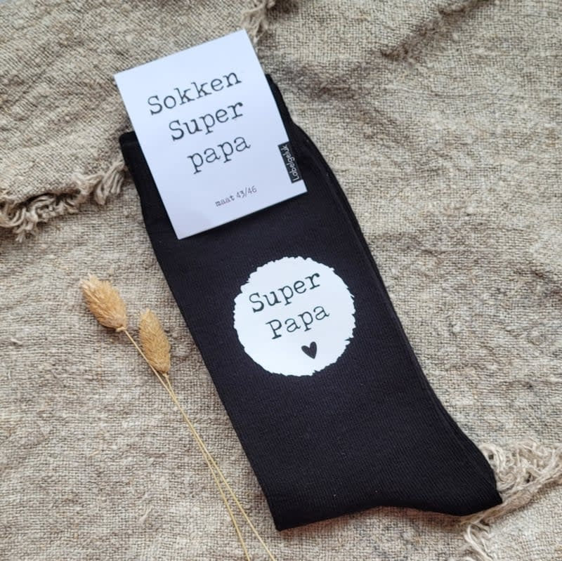 Labelgeluk: Sokken | super papa maat 46/46