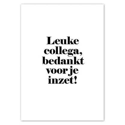 Liefz: Kaart | Leuke collega bedankt voor je inzet