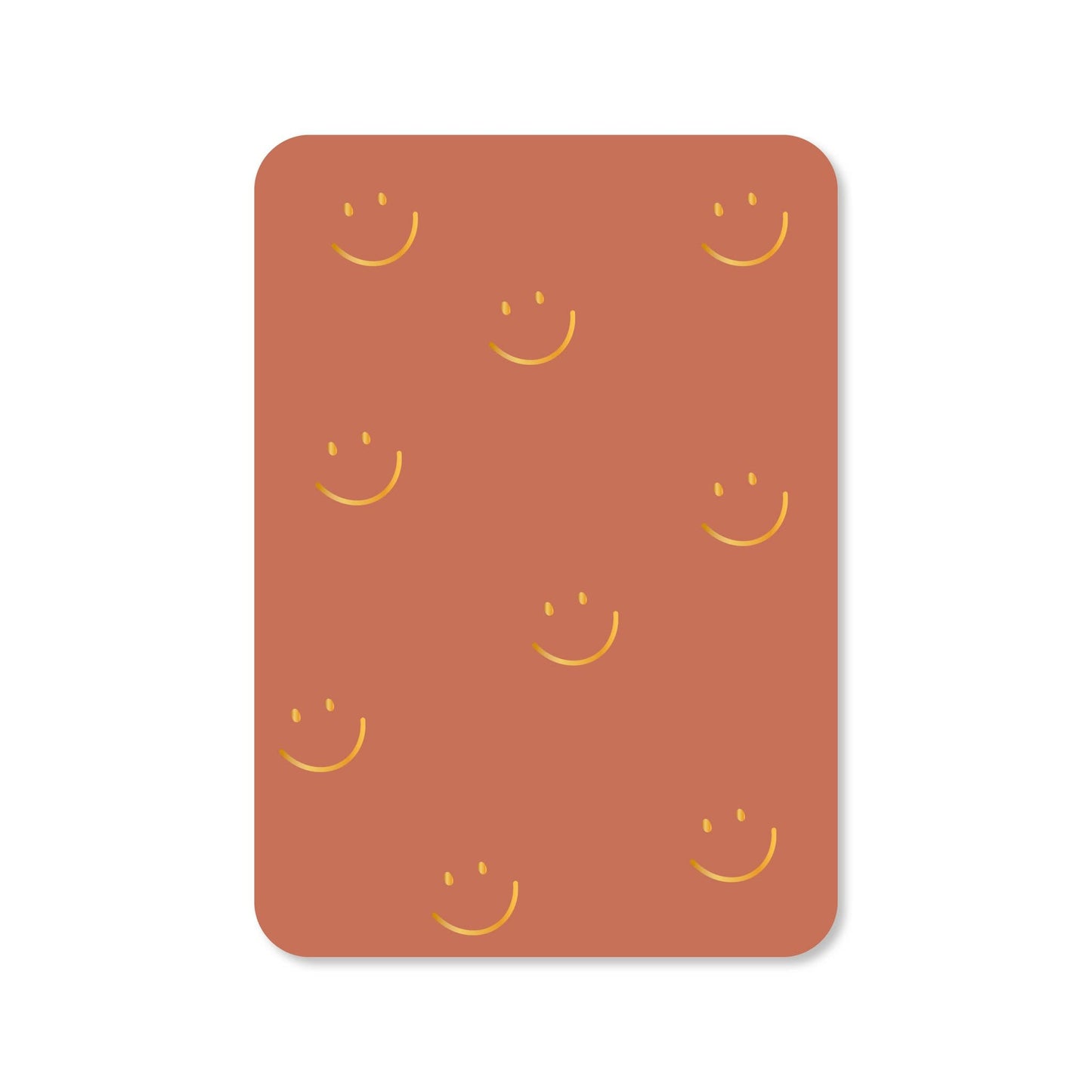 Kaartjes van Maaike: Kaartje a6 - Smiley (met goudfolie)