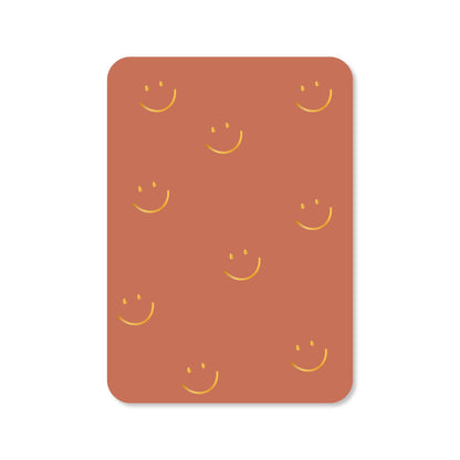 Kaartjes van Maaike: Kaartje a6 - Smiley (met goudfolie)