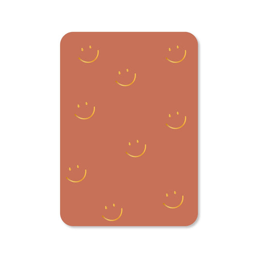 Kaartjes van Maaike: Kaartje a6 - Smiley (met goudfolie)