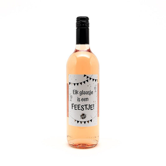 The big gifts: wijnfles rosé "elk glaasje ..."
