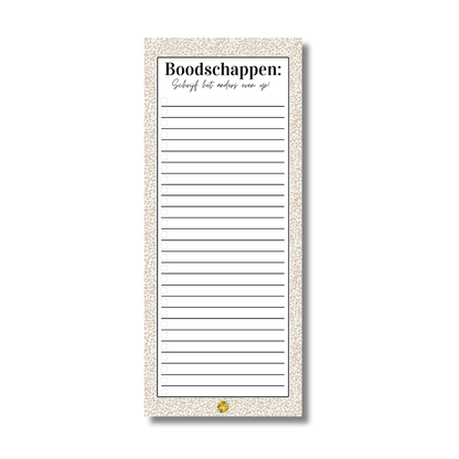 The big gifts: Notitieblok – Boodschappenlijst