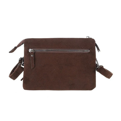 Handtas met franjes Salla - bruin