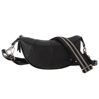 Brentford handtas | half moon crossbody | zwart