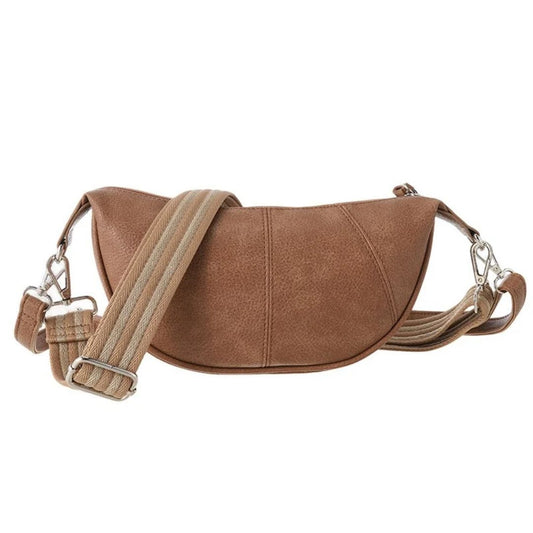 Brentford handtas | half moon crossbody | camel