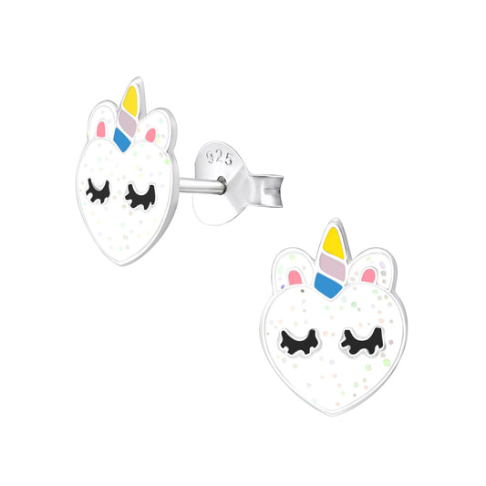Precious jewels: Oorstekers - unicorn hoofd