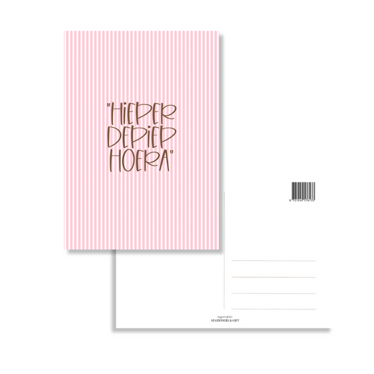 Stationery & gift: kaartje a6 - Hieper depiep hoera