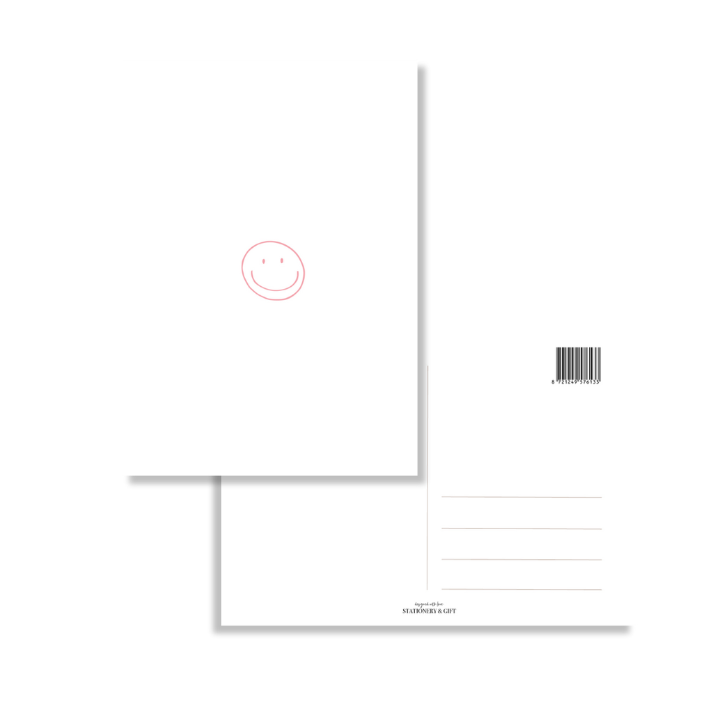 Stationery & gift: kaartje a6 - smiley