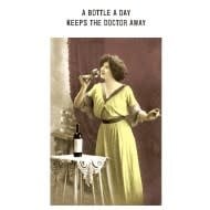 Kartoenfabriek kaart a6 A bottle a day keeps the doctor away
