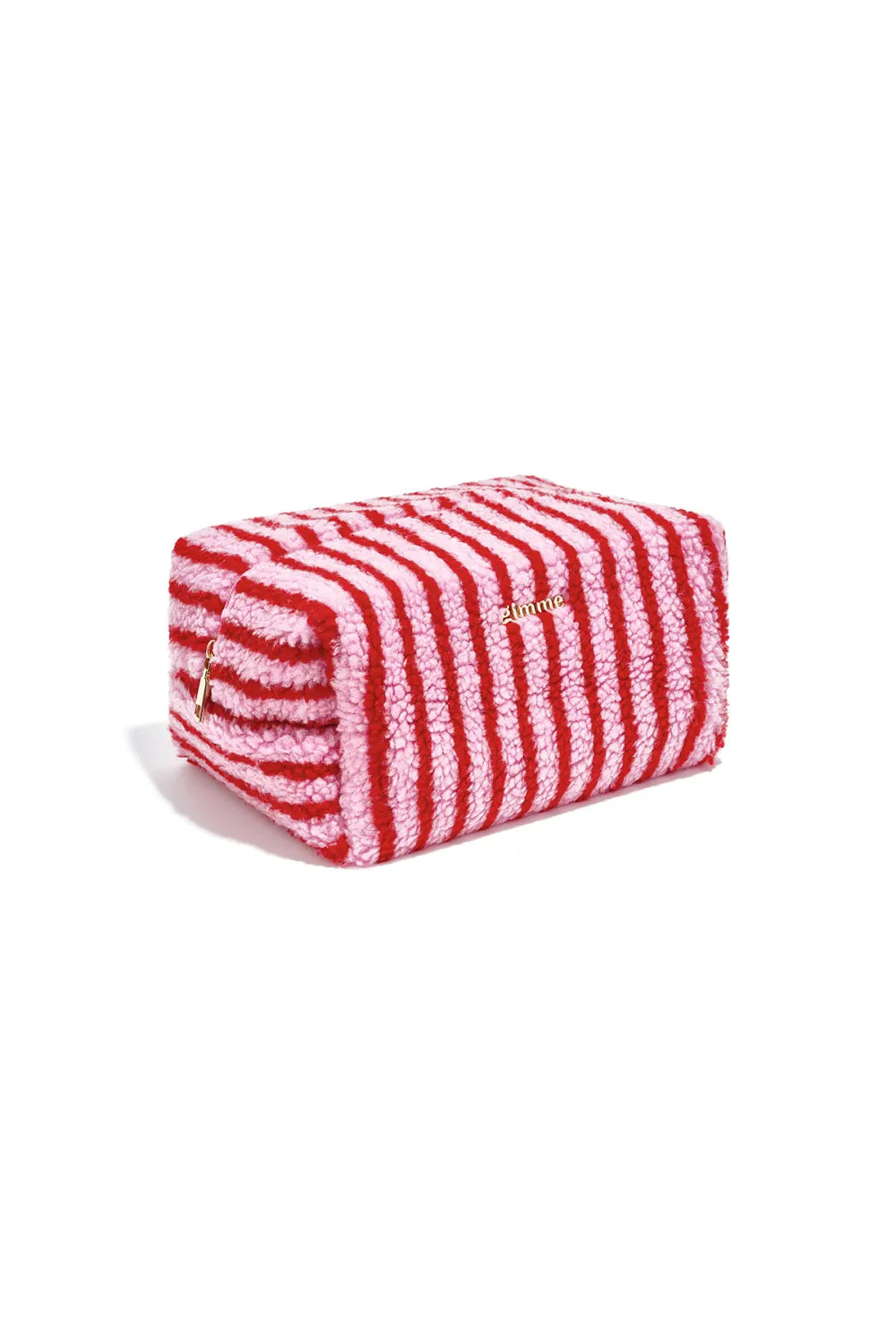 Teddy make-up tas met strepen - rood
