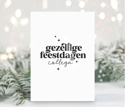 Liefz: kaart a6 - gezellige feestdagen collega