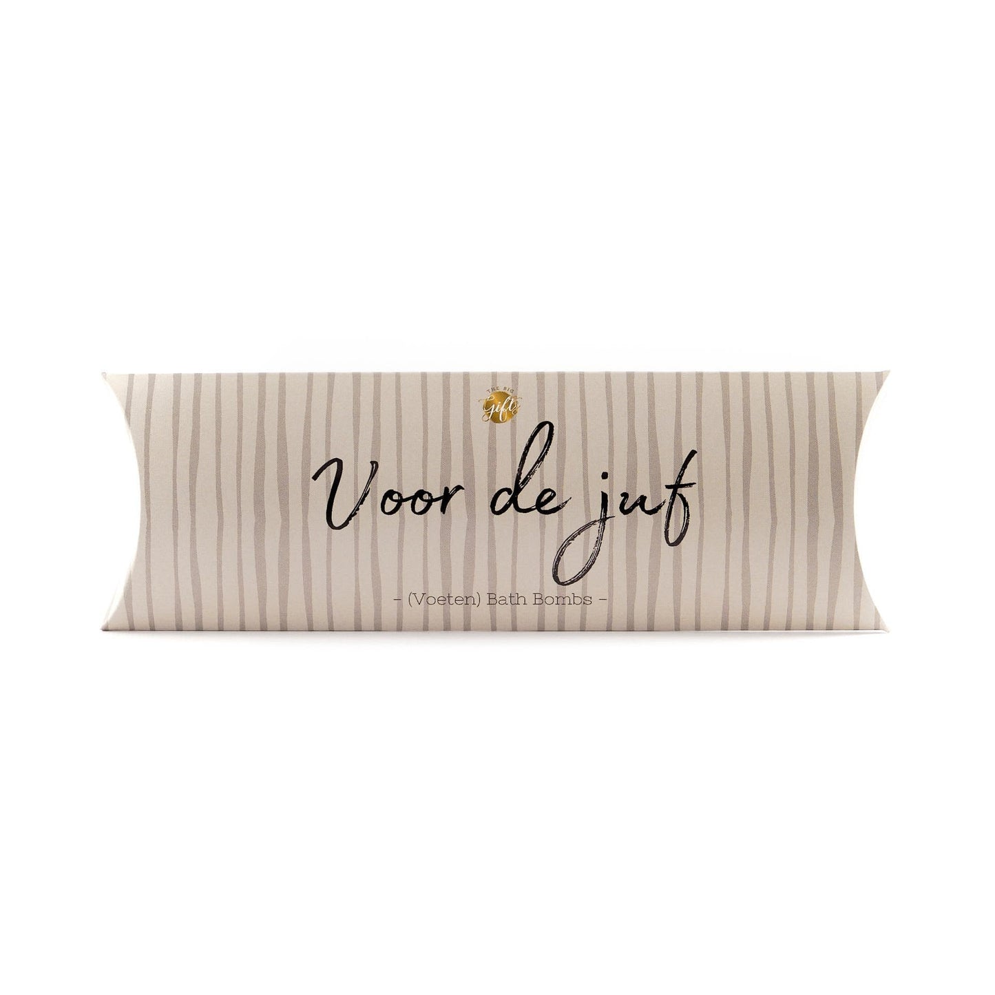 The big gifts: Gondeldoosje bath bombs - Een cadeautje voor de juf - zwart/beige versie