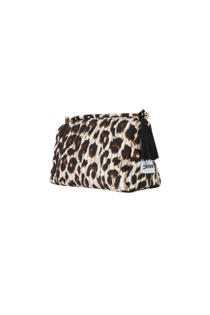 Yehwang: make-up tas groot - luipaard print