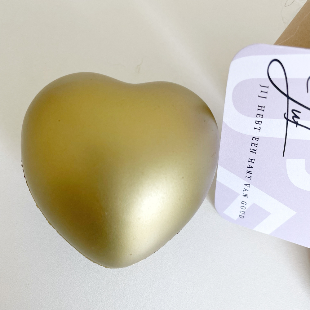 Liefde op papier: Gouden hart kado| Juf