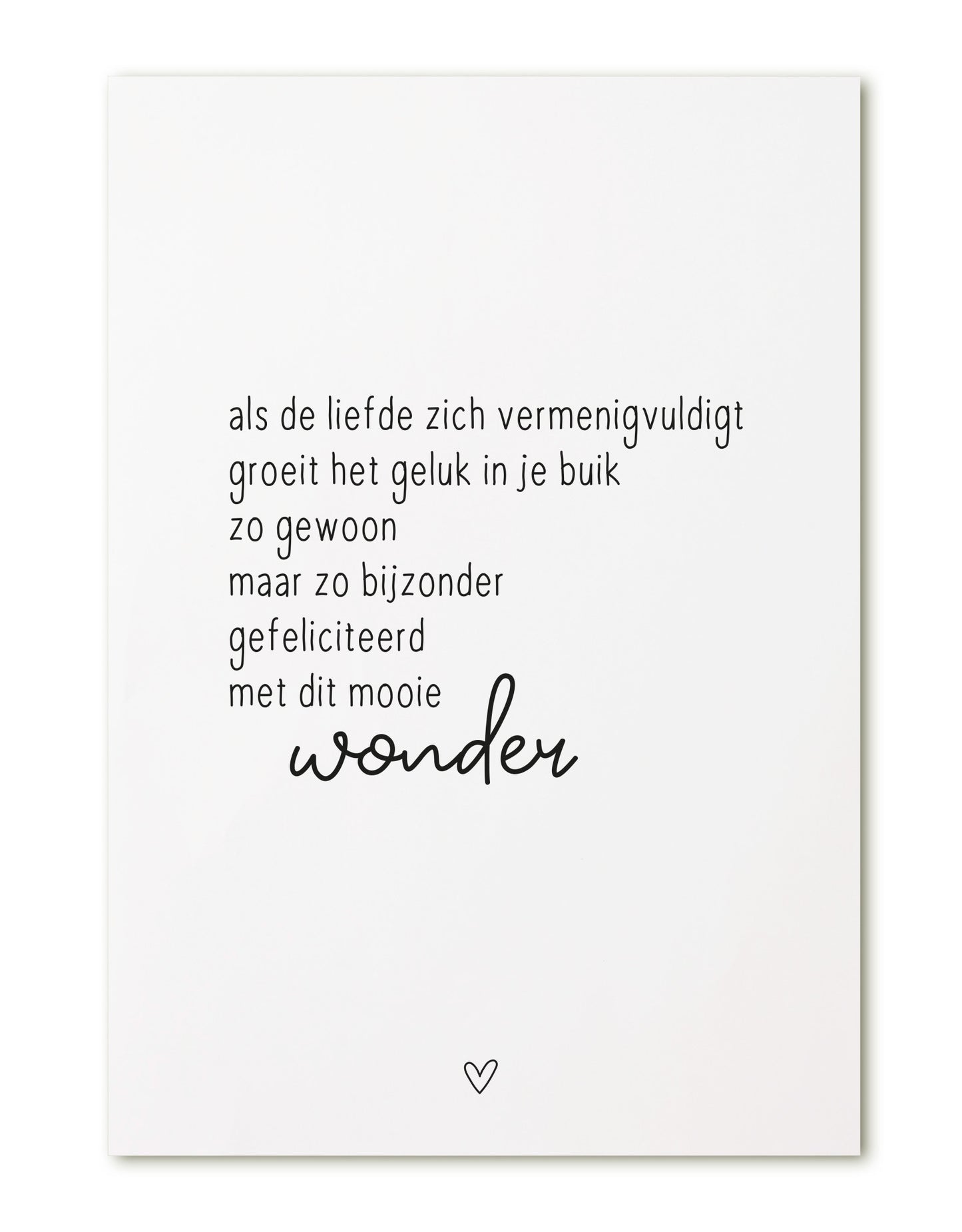 Zoedt: kaart a6 - als de liefde zich vermenigvuldigt - wonder