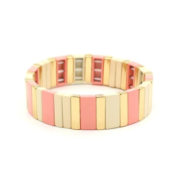 Le marché sucré: Armband mozaïek – nude tinten 02
