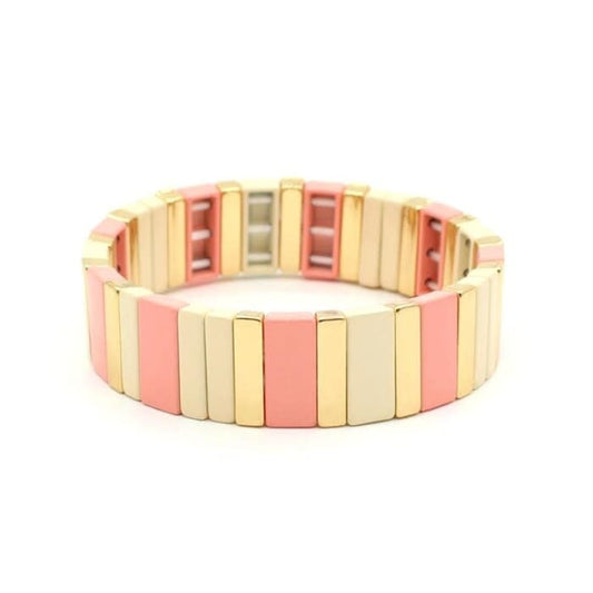 Le marché sucré: Armband mozaïek – nude tinten 02