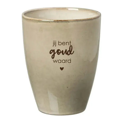 Labelgeluk:  mok | jij bent goud waard