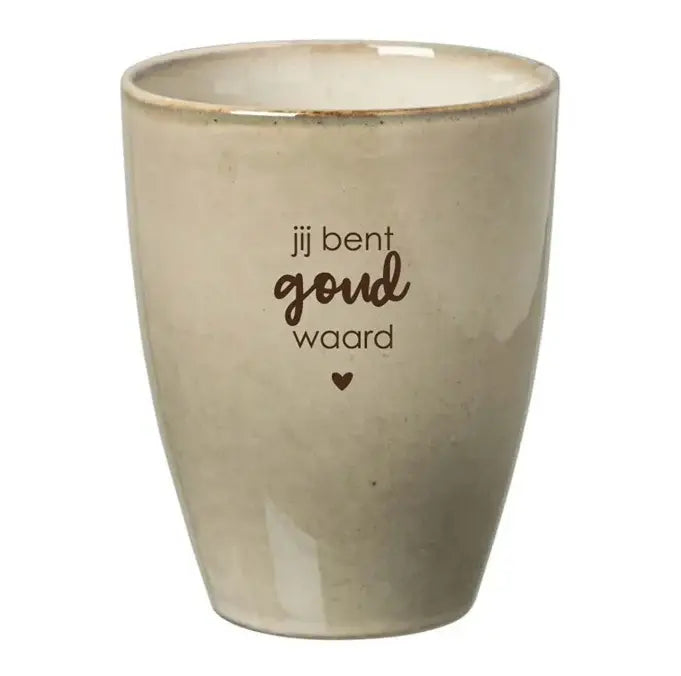 Labelgeluk:  mok | jij bent goud waard