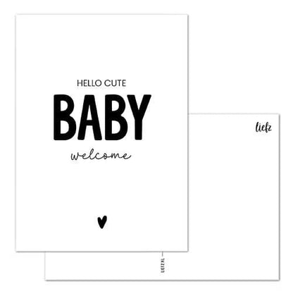 Liefz: Kaart a6 | Hello cute baby