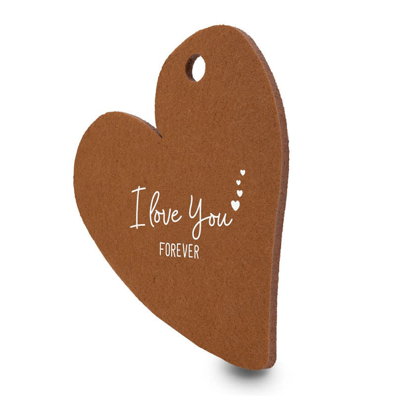 Miko: Vilten onderzetter - hart - i love you