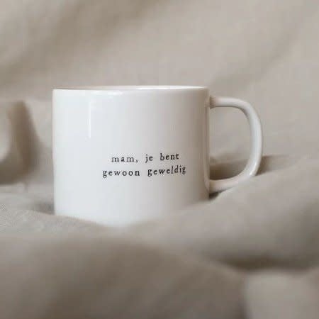 Ik pak je in: koffiemok mam, je bent gewoon geweldig