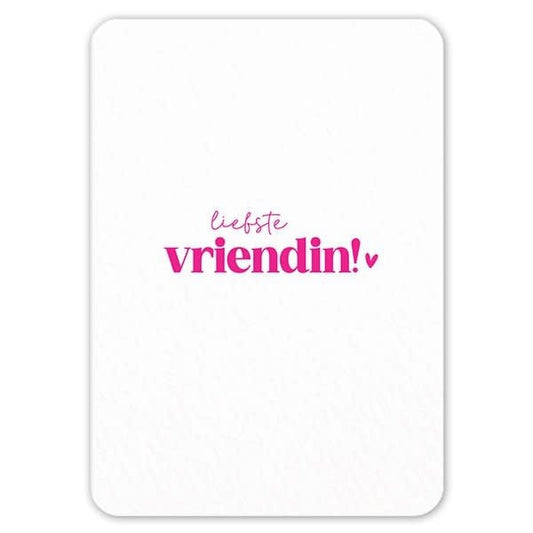 Liefz: kaart a6 - Liefste vriendin (roze)