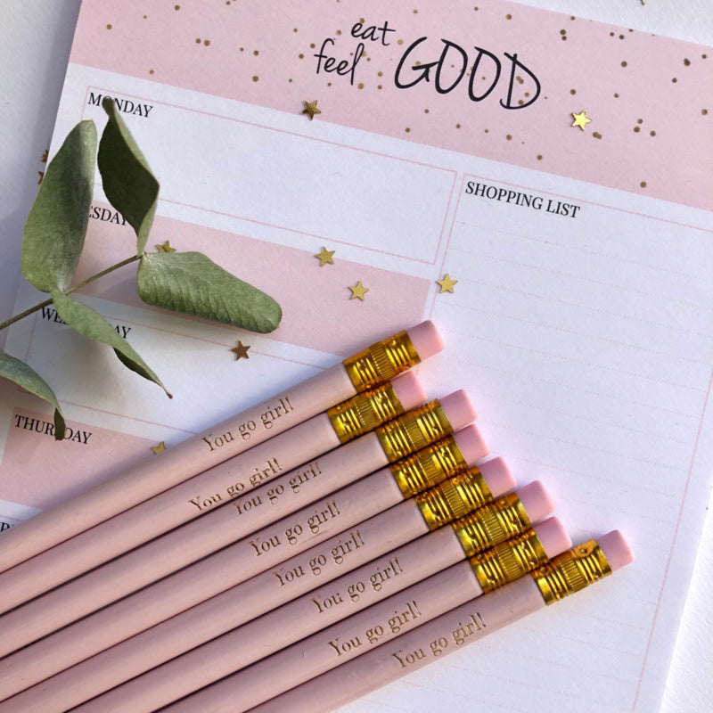 Stationery & gift potloden set you go girl