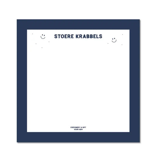 Stationery & gift: Notitieblok | 15 x 15 cm | Stoere krabbels