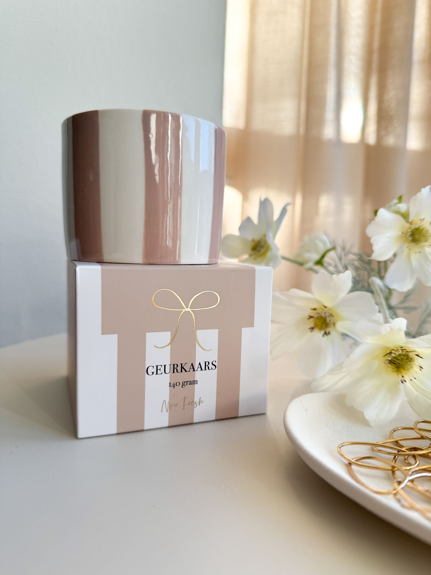 Stationery & gift: Geurkaars | Keramiek Beige